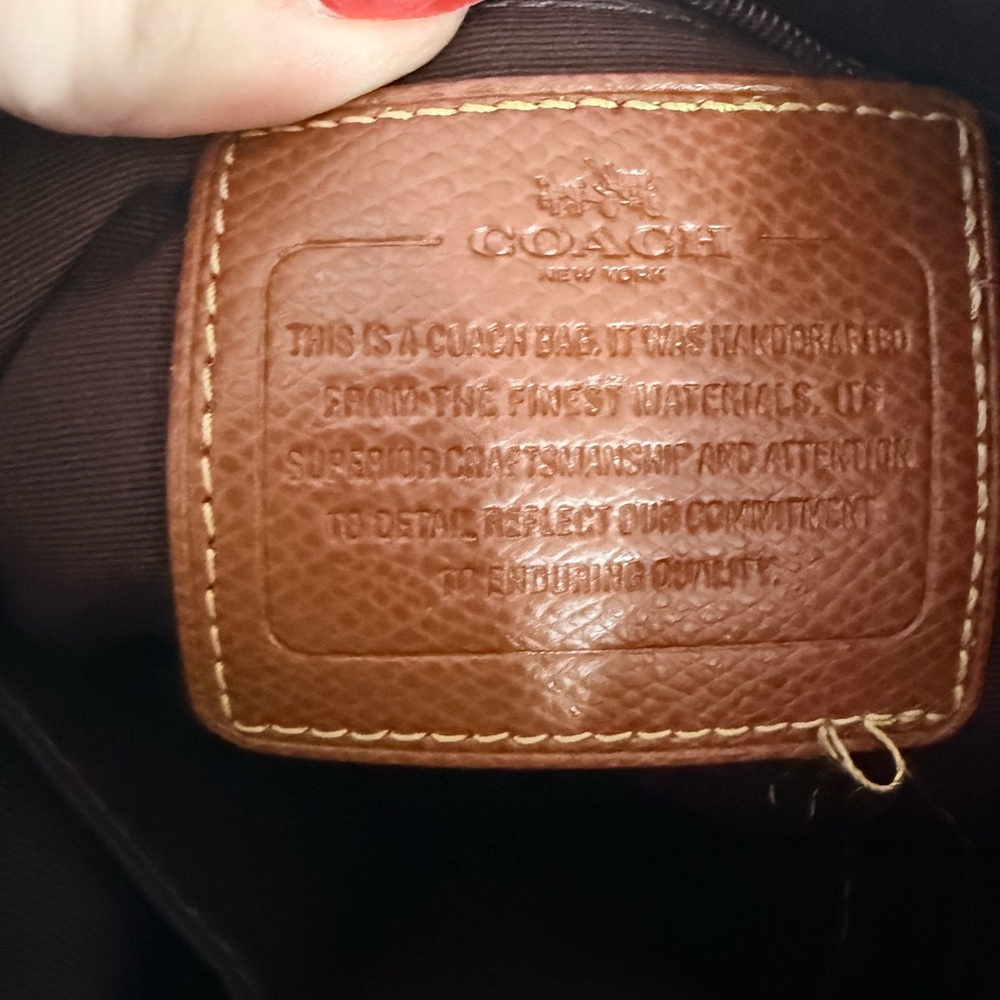 Coach Signature Brown and Tan Crossbody Bag and Wristlet and Card Holder - Picture 6 of 16
